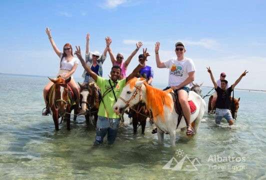 Horseback bathing in the sea + walking tour-74