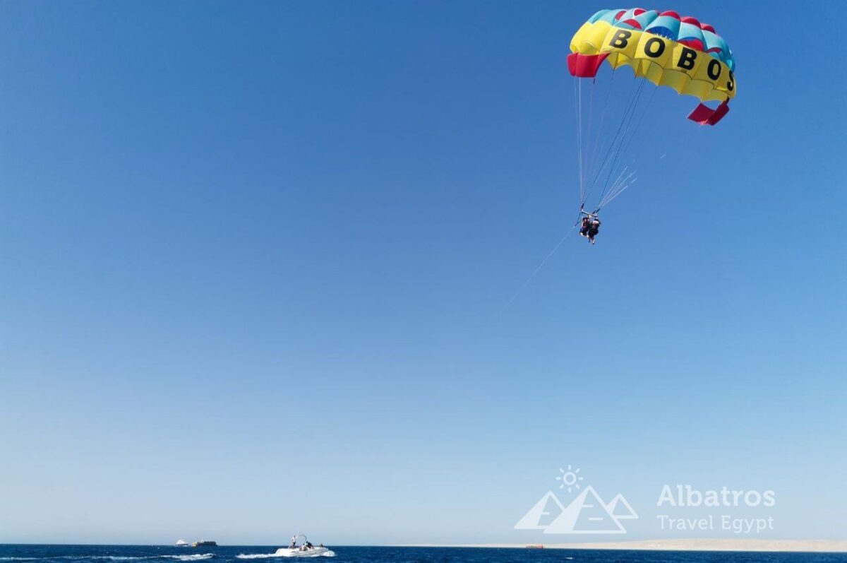 Parasailing in Sharm (parachute behind the boat)-16