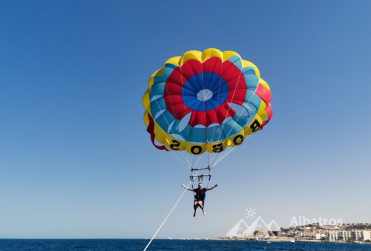 Parasailing in Hurghada (parachute behind the boat)-83