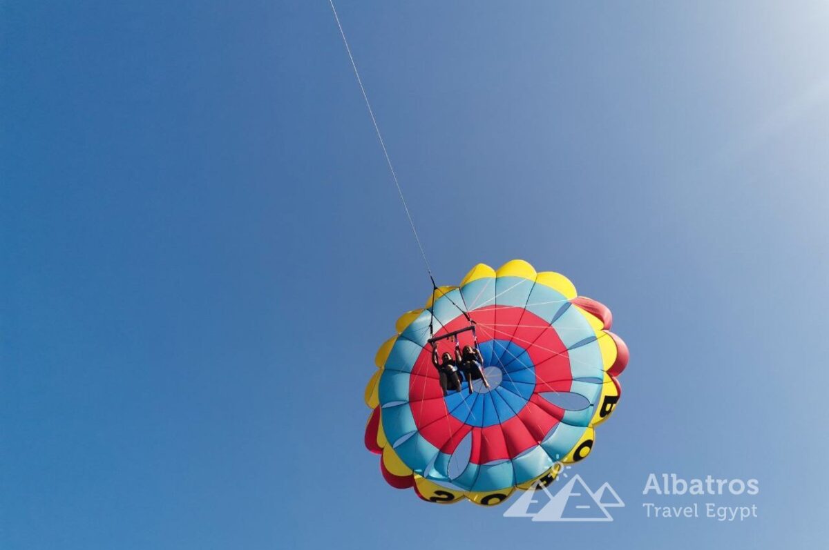 Parasailing in Sharm (parachute behind the boat)-47