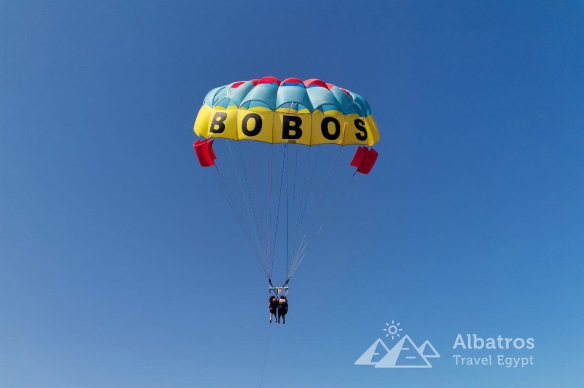 Parasailing in Hurghada (parachute behind the boat)-7